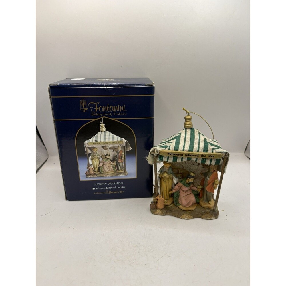 Vintage Fontanini 54630 Wisemen Followed The Star Ornament Nativity With Box